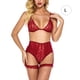 thumbnail image 1 of Conjunto de ropa interior con cinturón de liga sexy Advancent Rojo L XX000077-06, 1 of 7