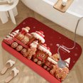 thumbnail image 3 of 1pc Gingerbread Christmas Train Absorbent Non-Slip Bathroom Thickened Flannel Rug Decor,Soft,Quick Drying,Suitable For Indoor/outdoor Use,Bathrooms,Bedrooms,Kitchens,Terrace,Laundry Rooms,16"x24", 3 of 9