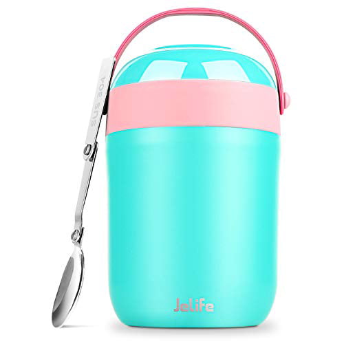 Vacuum Insulated Lunch Box Stainless Steel Jar Hot Cold Thermos Food Container 