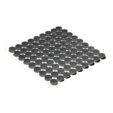 Uxcell 80set Hook and Loop Strips with Adhesive 0.4" Round Double Sided Hook and Loop Tape Nylon Self Sticky Fastener, Black