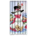 thumbnail image 1 of Cortina de ducha Impermeable ABPHQTO Muñeco de Nieve Feliz Navidad 90x180 cm, 1 of 2
