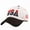 White, variant on Unisex Cotton Adjustable Brim Baseball Cap American Embroidered Hip-hop Style Baseball Cap American Flag Patriotic Theme Baseball Cap Sports Sun Hat