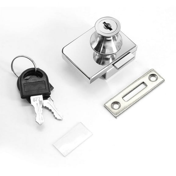 Voiceine Glass Cabinet Lock for Display Case Counter Toolbox Drawer Stylish Cabinet Lock with Key for Home and Office Replacement Cabinet Lock