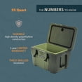 thumbnail image 4 of Lifetime 55 qt Bear-Resistant Camping Cooler, Premium High Performance, Ice Retention, Hard Cooler, 60 Can Capacity, Moss Fusion (91447), 4 of 13