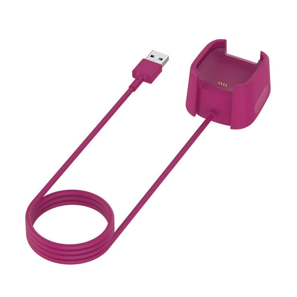 Base de carga con cable USB de 1 m para reloj inteligente Versa 2 Púrpura
