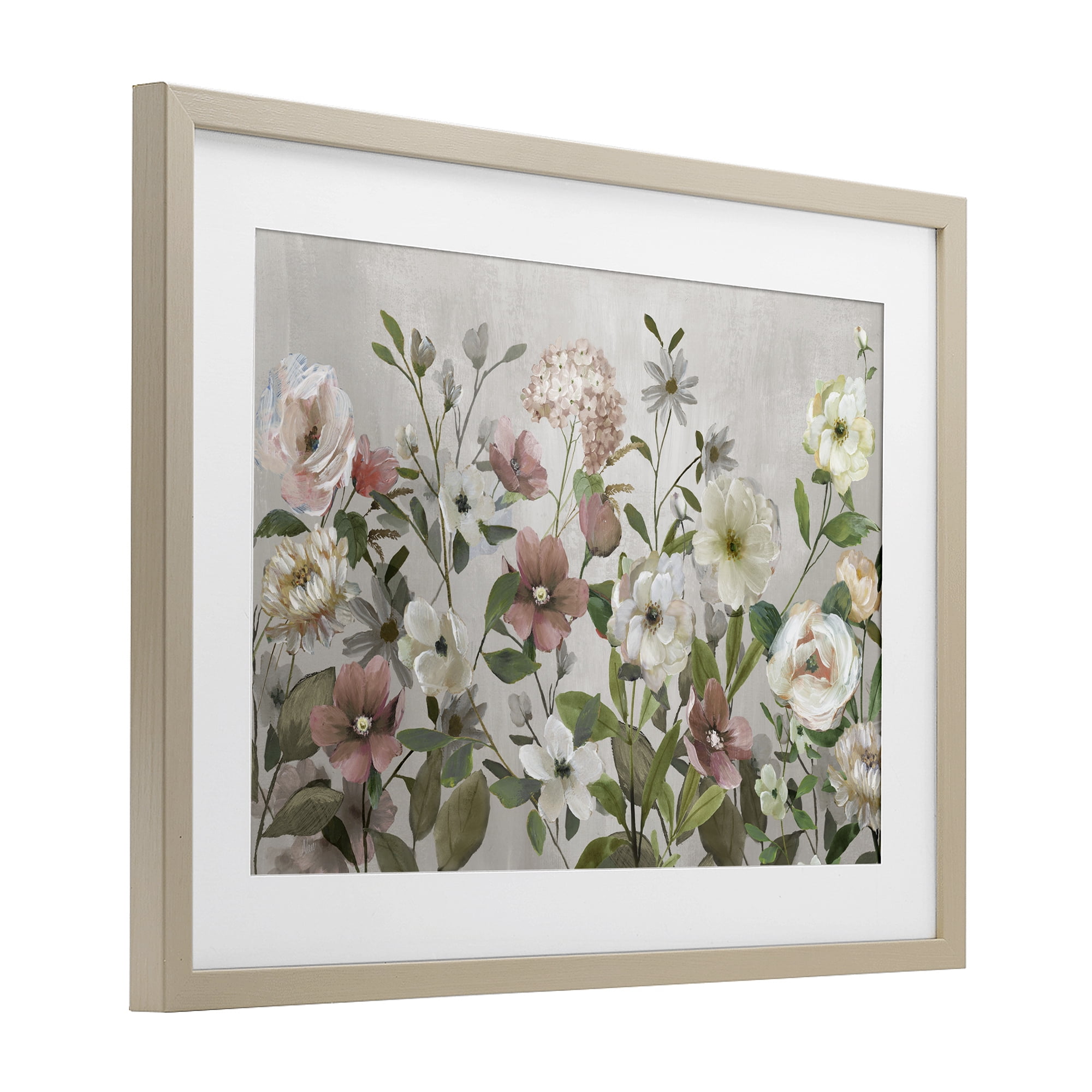 Stupell Industries Garden Meadow Arrangement Birch Framed Print Under Glass, design by Nan