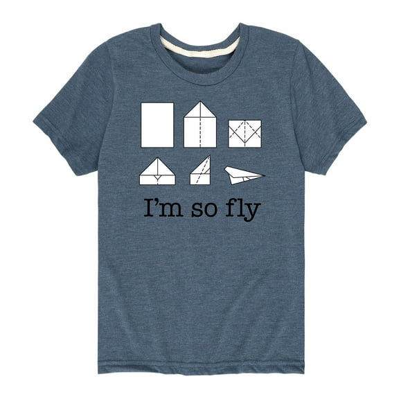 Instant Message - I'm So Fly Paper Airplane - Youth Short Sleeve Tee