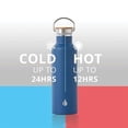 thumbnail image 6 of Elemental Classic Insulated Water Bottle, Leak Proof Thermos Water Bottle with Bamboo Lid and Metal Ring, Reusable Insulated Stainless Steel Water Bottle, 25oz - Navy Blue, 6 of 9