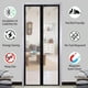 thumbnail image 4 of Puerta mosquitera magnética, malla de fibra de vidrio resistente, sello de marco completo que garantiza un cierre continuo para una sola puerta, tamaño alternativo disponible: 47 x 86 pulgadas, para, 4 of 5