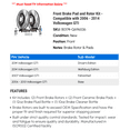 thumbnail image 2 of Front Brake Pad and Rotor Kit - Compatible with 2006 - 2014 Volkswagen GTI 2007 2008 2009 2010 2011 2012 2013, 2 of 2