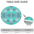 thumbnail image 6 of Vibrant Boho Style Elastic Edge Table Cover - Floral Design for Round Tables 52 to 56 Inches - Colorful Tablecloth, 6 of 7