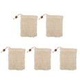 thumbnail image 3 of Naierhg 5Pcs Soap Saver Bag with Drawstring Lightweight Portable Reusable Foaming Drying Mesh Soap Bag Exfoliating Pouch Coffee 5pcs, 3 of 8