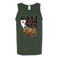 thumbnail image 2 of Wild Bobby, California Republic Cali Bear Pop Culture Mens Graphic Tank Top, Forest Green, Small, 2 of 3