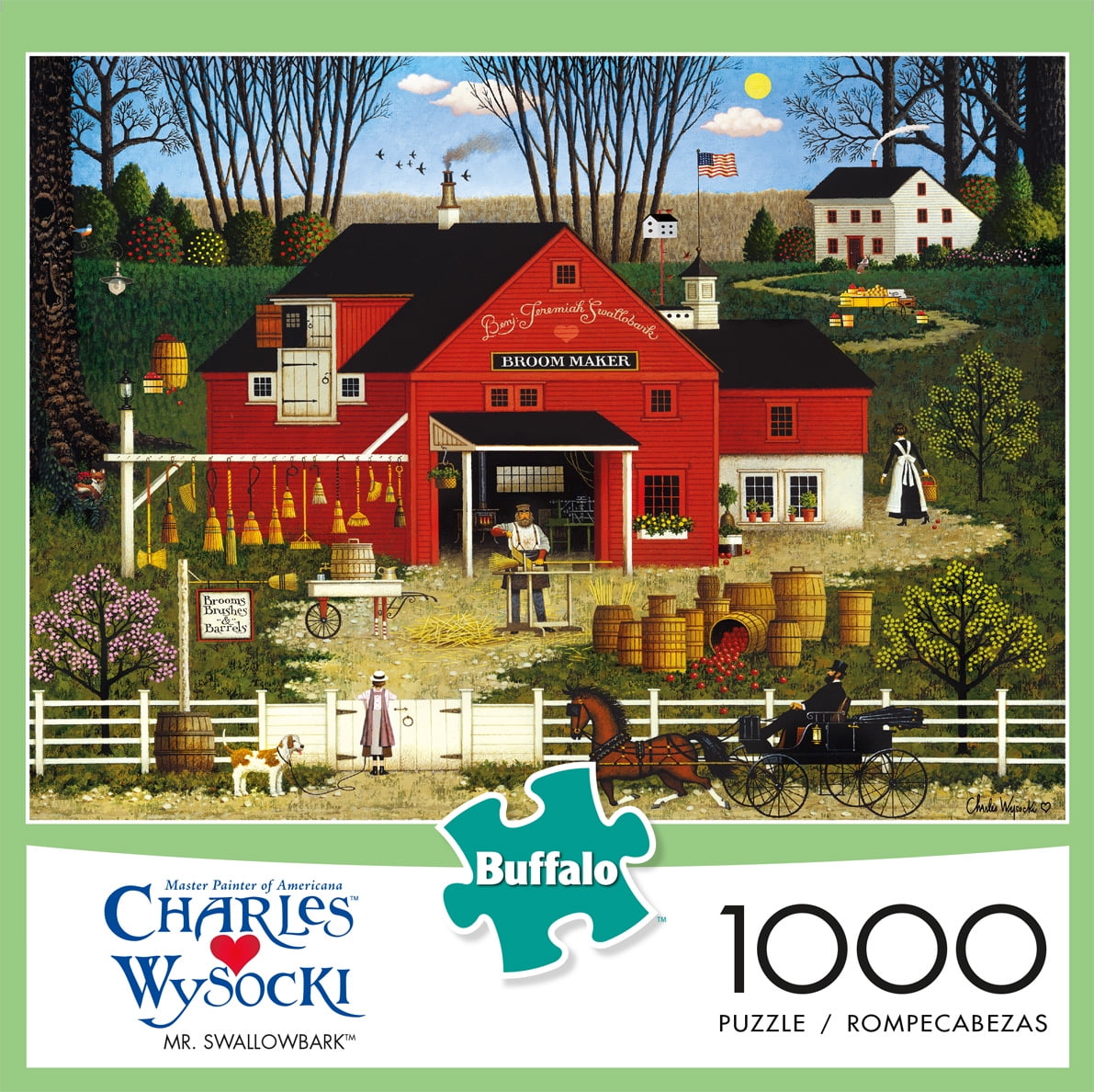 Buffalo Games Churchyard Christmas by Charles Wysocki Jigsaw Puzzle 1000 Piece 