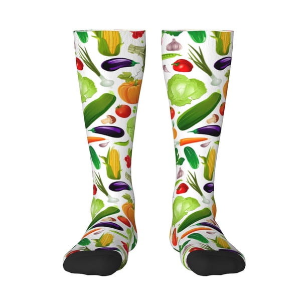 Balery Vegetables2 Calcetines novedosos Calcetines deportivos Calcetines hasta la rodilla Calcetines de algodón Calcetines originales y geniales