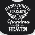thumbnail image 4 of Inktastic Handpicked for Earth by My Grandma in Heaven Angel Wings Boys or Girls Baby Bib, 4 of 4