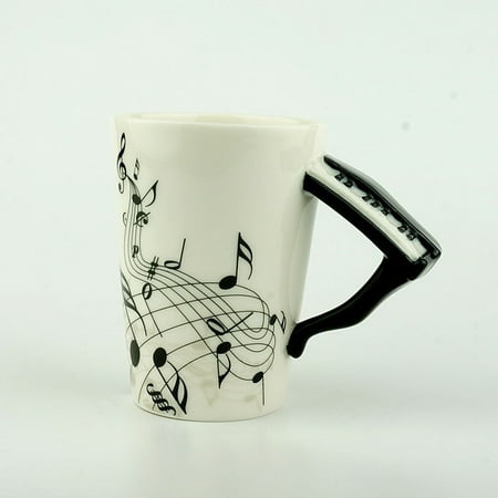

Novelty 220ml Piano Ceramic Cup Music Note Milk Juice Lemon Mug Coffee Tea Cup Christmas New Year Gift