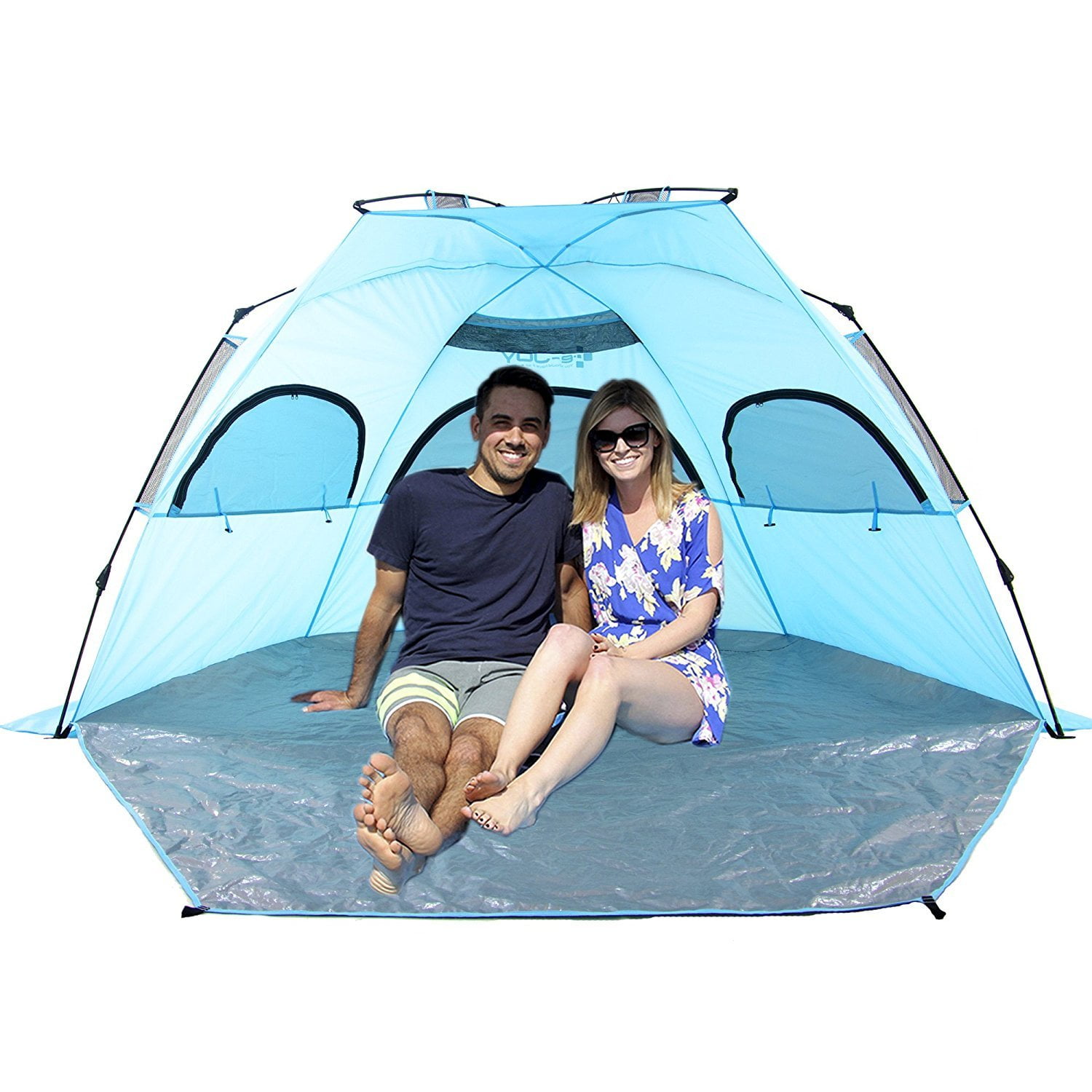 Automatic Pop Up Instant Portable Outdoors Beach Tent Lightweight Portable  Family Sun Shelter Cabana Beach Tent-XXL-Rack