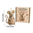 thumbnail image 3 of Patchwork Mouse DIY Set, Beginner Sewing Kit, Pre-Cut Fabric Handmade Stuffed Mouse Ornament, Vintage Plaid Craft Project, Creative DIY Activity Kit for Kids Adults Craft Lovers & Handmade Gift, 3 of 5