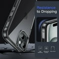 thumbnail image 5 of JETech Case for iPhone 15 6.1-Inch, Non-Yellowing Shockproof Phone Bumper Cover, Anti-Scratch Clear Back (Black), 5 of 6