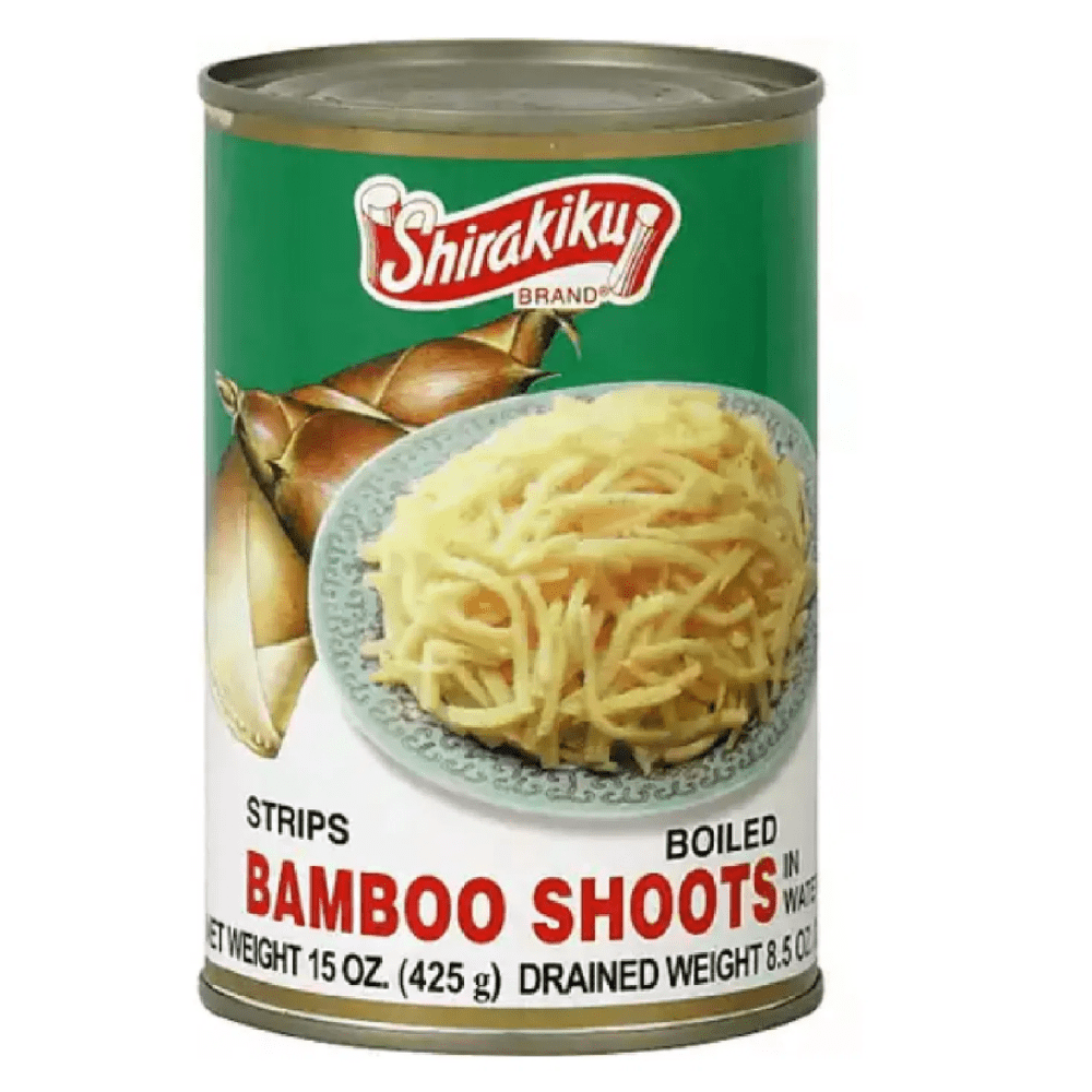 Shirakiku Brand Canned Bamboo Shoot Strip, No Allergen Statements Apply