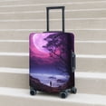 thumbnail image 5 of Yiaed Purple Moon Tree Night Sky Print Travel Luggage Cover Suitcase Protector Fits 18-32 Inch Luggage Wheel Covers Patterned Elastic Luggage Anti-scratch（No luggage）-X-Large, 5 of 5