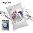 thumbnail image 6 of Lsque inside out 2 Pattern Bedding Waterproof Pillow Protector Zippered Queen – Bed Bug Proof Pillow Encasement-14"x20", 6 of 6