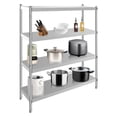 thumbnail image 1 of Étagère de Rangement Robuste à 4 Niveaux en Acier Inoxydable avec Roulettes – Réglable 330 LB par Tablette, 16x31x53 Po, Idéale pour Cuisine, Garage, Bureau, Restaurant, Entrepôt, 1 of 7