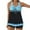 A-Blue, variant on Wyobmus Women's Plus Size Tankini Swimsuits Criss Cross 2 Piece Swimwear Printed Bow Scoop Neck Swim Skirt With Boyshorts G-Black