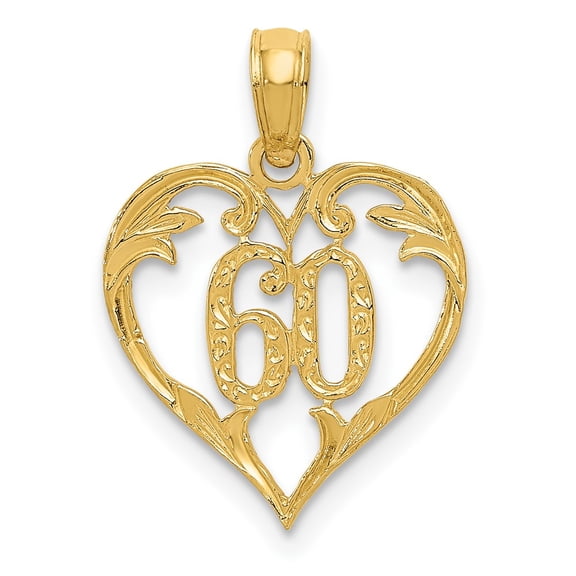 Finest Gold 10K 60 Heart Pendant