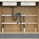 thumbnail image 5 of Matsuzay Estante de de acero inoxidable blanco, soporte para almacenamiento de cocina, maximizador de espacio, Almacenamiento funcional Almacenamiento y organización del hogar, 5 of 6