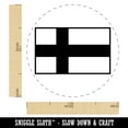 thumbnail image 2 of Finland Flag Self-Inking Rubber Stamp Ink Stamper - Sky Blue Ink - Medium 1 Inch, 2 of 7