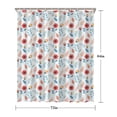 thumbnail image 5 of Pioneer Flower Floral Print Pattern Shower Curtain 72"x84", Bathroom Decorative Shower Curtain Set with 12 Hooks, Waterproof Washable, 5 of 6
