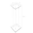 thumbnail image 5 of 9 X 9 X 30" 3/4" Rods Clear Riser Acrylic Transparent Plexiglass Pedestal Table Display Podium Glorifier Riser Stand Centerpiece Flower Sculputure Merchandise Lamp Book Stand 2X10136-9X9"+4X10134-30", 5 of 5