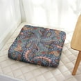thumbnail image 5 of Paisley Meditation Cushion, Boho Floor Pillow, Square Pillow for Yoga Sitting and Relaxation 22 x 22, 5 of 7