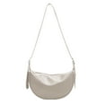 thumbnail image 1 of Bolso bandolera informal de PU de nueva moda para mujer, bolso Joker jiaozi beige, 1 of 5