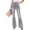 Gray, variant on Wutalume Low Rise Jeans for Women Wide Leg Straight Cut, Stretch Denim with Pockets, Loose Fit Comfort for Casual Wear,Black L