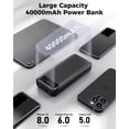 thumbnail image 4 of 40000mAh Power Bank, 30W PD Fast Charging Portable Charger with LED Digital Display, High Capacity External Battery Pack for iPhone 17 16 15 Pro Max, Samsung Galaxy, iPad, Camping by Tilnce, 4 of 9