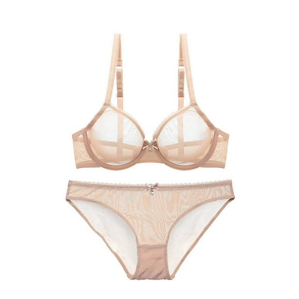Conjunto de sujetador Sonducket lencería para mujer ajustable duradero transpirable color de piel 80D