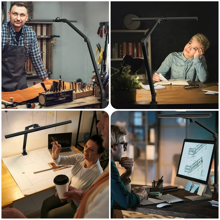 LED Desk Lamp with Clamp 17W Super Bright Architect Swing Arm