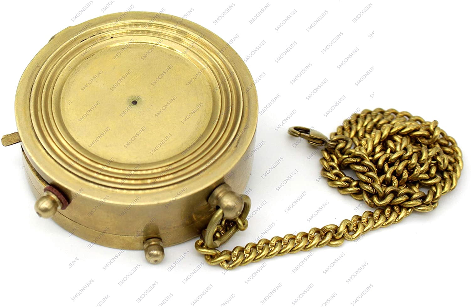 5MOONSUN5's US Army Engraved Brass Military Compass Nautical Marine Gift A Perfect and Unique Gift for Army Person Survival Navigation Compass for Hiking Camping Hunting with Leather Display Case