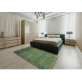 thumbnail image 5 of Ahgly Company Machine Washable Indoor Rectangle Abstract Fuchsia Magenta Green Area Rugs, 5' x 7', 5 of 7