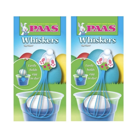 Easter Egg Dipper - PAAS Whiskers No Mess Egg Dye Tool Tong for Dyeing Eggs - 2 Pack