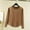 Khaki, variant on Womens Thermal Top Crew Neck Long Sleeve Shirts Undershirt Fitted Tops Women Winter Tops Womens Clothes