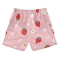 thumbnail image 2 of Kids' Beach Pants Comfortable Swim Trunks Strawberry and Flowers Shorts for Pool Vacation and Lounge Wear 2T, 2 of 8