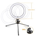 thumbnail image 3 of 3-Color Stepless Dimming10 "Ring Light Iron Metal Bracket Bluetooth Set White&Warm&Soft Light Protect Eyes Make The Environment Around Romantic & Safer For Video Portrait Product Photography, 3 of 9