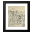 thumbnail image 2 of Eugène Delacroix 12x14 Black Modern Framed Museum Art Print Titled - Study for ‘The Sultan of Morocco and His Entourage’ (1845), 2 of 5