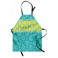 thumbnail image 1 of Rubber Duck Apron Yellow Cartoon Duckies Swimming in Water Pattern with Fun Bubbles Aqua Colors, Unisex Kitchen Bib Apron with Adjustable Neck for Cooking Baking Gardening, Teal Blue, by Ambesonne, 1 of 3