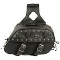 thumbnail image 4 of Milwaukee Leather Unisex Zip-Off Studded Throw Over Rounded Saddle Bag Black One Size, 4 of 5