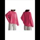 thumbnail image 3 of Camisetas de Larga Extragrandes para Mujer, Camisetas Básicas de Cuello Redondo, Tops de Otoño, Ropa Informal de Entrenamiento Y2K. Rosa Roja L, 3 of 9